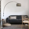 Steinhauer wall luminaire SPARKLED LIGHT 1 flame E27 IP20, black dimmable