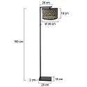 Steinhauer Luminaria de pedestal STANG E27 IP20, regulable