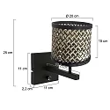 Steinhauer Luminaria de pared STANG E27 IP20, regulable