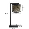 Steinhauer table lamp STANG E27 IP20, dimmable