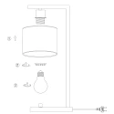 Steinhauer table lamp STANG E27 IP20, dimmable