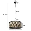 Steinhauer pendant luminaire SPARKLED LIGHT E27 IP20, dimmable