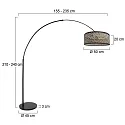 Steinhauer floor lamp SPARKLED LIGHT E27 IP20, dimmable