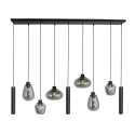 Steinhauer pendant luminaire REFLEXION 9 flames GU10 + E27 IP20, black dimmable