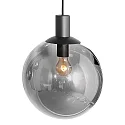 Steinhauer Luminaria colgante BOLLIQUE de 9 llamas GU10 + E27 IP20, negro regulable