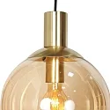 Steinhauer Luminaria colgante BOLLIQUE de 9 llamas GU10 + E27 IP20, latón regulable