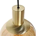 Steinhauer Luminaria colgante BOLLIQUE de 9 llamas GU10 + E27 IP20, latón regulable