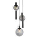 Steinhauer pendant luminaire BOLLIQUE 5 flames GU10 + E27 IP20, black dimmable