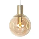 Steinhauer Luminaria colgante BOLLIQUE de 5 llamas GU10 + E27 IP20, latón regulable