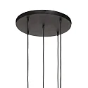 Steinhauer Luminaria colgante BOLLIQUE de 5 llamas GU10 + E27 IP20, latón regulable