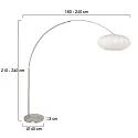 Steinhauer floor lamp SPARKLED LIGHT E27 IP20, dimmable