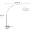 Steinhauer floor lamp SPARKLED LIGHT E27 IP20, dimmable