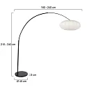 Steinhauer floor lamp SPARKLED LIGHT E27 IP20, dimmable