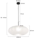 Steinhauer Luminaria colgante LUMA NOLA de 1 llama E27 IP20, negro regulable