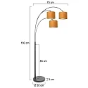 Steinhauer Luminaria de pedestal SPARKLED LIGHT E27 IP20, regulable