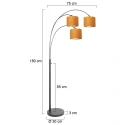 Steinhauer floor lamp SPARKLED LIGHT E27 IP20, dimmable