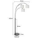 Steinhauer Luminaria de pedestal SPARKLED LIGHT E27 IP20, regulable