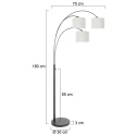 Steinhauer floor lamp SPARKLED LIGHT E27 IP20, dimmable