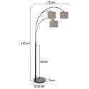 Steinhauer Luminaria de pedestal SPARKLED LIGHT E27 IP20, regulable