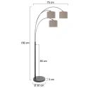 Steinhauer floor lamp SPARKLED LIGHT E27 IP20, dimmable
