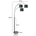 Steinhauer Luminaria de pedestal SPARKLED LIGHT E27 IP20, regulable