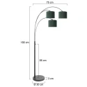 Steinhauer floor lamp SPARKLED LIGHT E27 IP20, dimmable