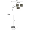 Steinhauer Luminaria de pedestal SPARKLED LIGHT E27 IP20, regulable