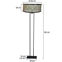 Steinhauer Luminaria de pedestal STANG E27 IP20, regulable