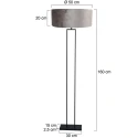 Steinhauer Luminaria de pedestal STANG E27 IP20, regulable