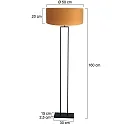 Steinhauer Luminaria de pedestal STANG E27 IP20, regulable