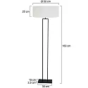 Steinhauer Luminaria de pedestal STANG E27 IP20, regulable