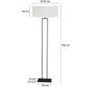 Steinhauer Luminaria de pedestal STANG E27 IP20, regulable