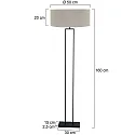 Steinhauer Luminaria de pedestal STANG E27 IP20, regulable