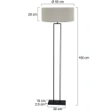 Steinhauer Luminaria de pedestal STANG E27 IP20, regulable