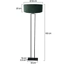 Steinhauer Luminaria de pedestal STANG E27 IP20, regulable
