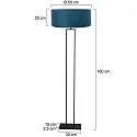 Steinhauer Luminaria de pedestal STANG E27 IP20, regulable