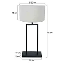 Steinhauer table lamp STANG E27 IP20, dimmable
