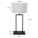 Steinhauer Luminaria de mesa STANG E27 IP20, regulable