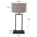 Steinhauer Luminaria de mesa STANG E27 IP20, regulable