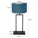 Steinhauer Luminaria de mesa STANG E27 IP20, regulable