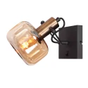Luminaria de pared GLASLIC giratorio, giratorio E27 IP20, color bronce, negro regulable