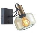 Steinhauer wall luminaire GLASLIC swivelling, rotatable E27 IP20, bronze, black dimmable