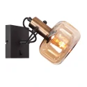Steinhauer wall luminaire GLASLIC swivelling, rotatable E27 IP20, bronze, black dimmable