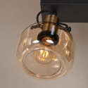 Steinhauer Luminaria de pared GLASLIC de 2 llamas, giratorio, giratorio E27 IP20, color bronce, negro regulable