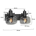Steinhauer wall luminaire GLASLIC 2 flames, swivelling, rotatable E27 IP20, black dimmable