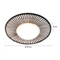 anne light & home Luminaria de techo AURA de 1 llama IP20, negro regulable