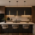 Steinhauer pendant luminaire TUBEL GU10 IP20, brass dimmable