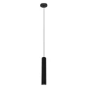 Steinhauer Luminaria colgante TUBEL GU10 IP20, negro regulable