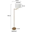 Mexlite Luminaria de pedestal BELLA E27 IP20, regulable