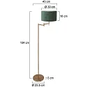 Mexlite Luminaria de pedestal BELLA E27 IP20, regulable